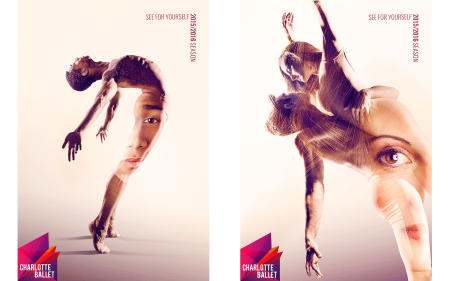 Juwan Alston and Josh Hall with Alessandra James.  "See for Yourself" campaign designs by Mythic.